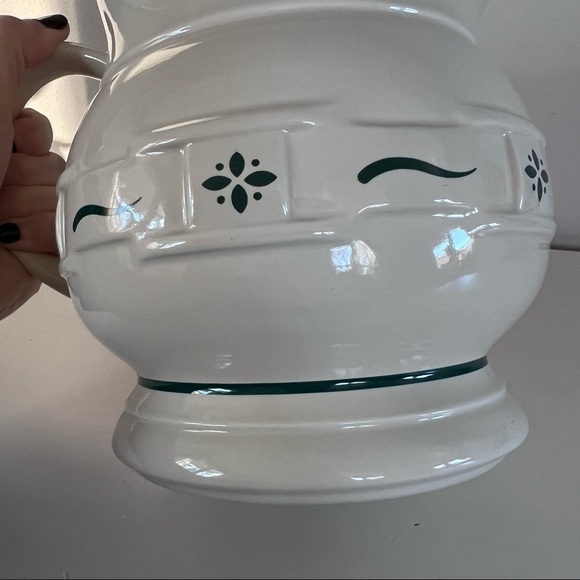 Longaberger ceramic woven traditions pitcher ivy and cream color - Picture 4 of 6
